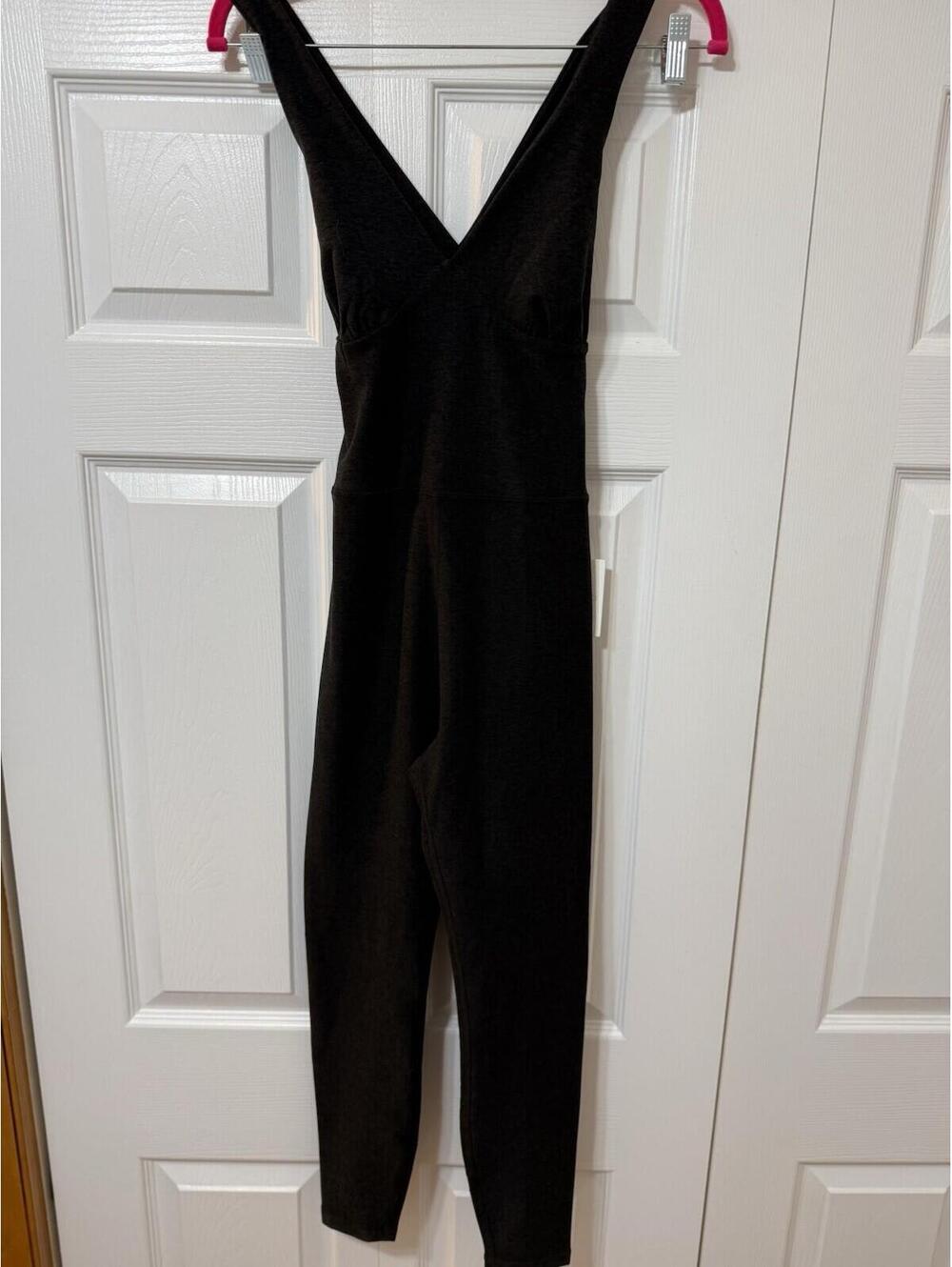 Beyond Yoga Black V-Neck Jumpsuit